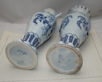Delft Вазы старинные 2 шт. с реставрацией (M553)