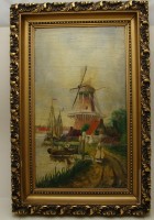 Картина старинная Мельница (A442)