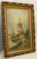 Картина старинная Мельница (A442)