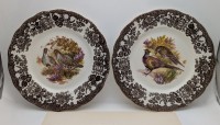 Royal Worcester две винтажные английские тарелки Птицы (A936)