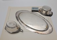 Prima N.S. сахарница и сливочник Ар Деко на подносике (B035)