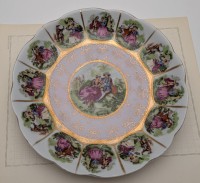 Блюдо фруктовница винтажная Галантные сцены (B132)