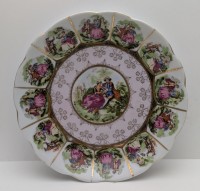 Блюдо фруктовница винтажная Галантные сцены (B132)