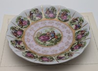 Блюдо фруктовница винтажная Галантные сцены (B132)