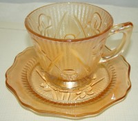 Чашка с блюдцем чайная пара винтажная (W297)