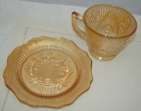 Чашка с блюдцем чайная пара винтажная (W297)