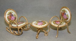 Limoges лиможская миниатюра 3шт (W496)