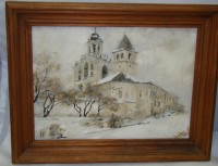 Картины парные винтажные Церкви (W602)