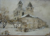 Картины парные винтажные Церкви (W602)