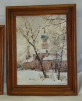 Картины парные винтажные Церкви (W602)