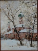 Картины парные винтажные Церкви (W602)