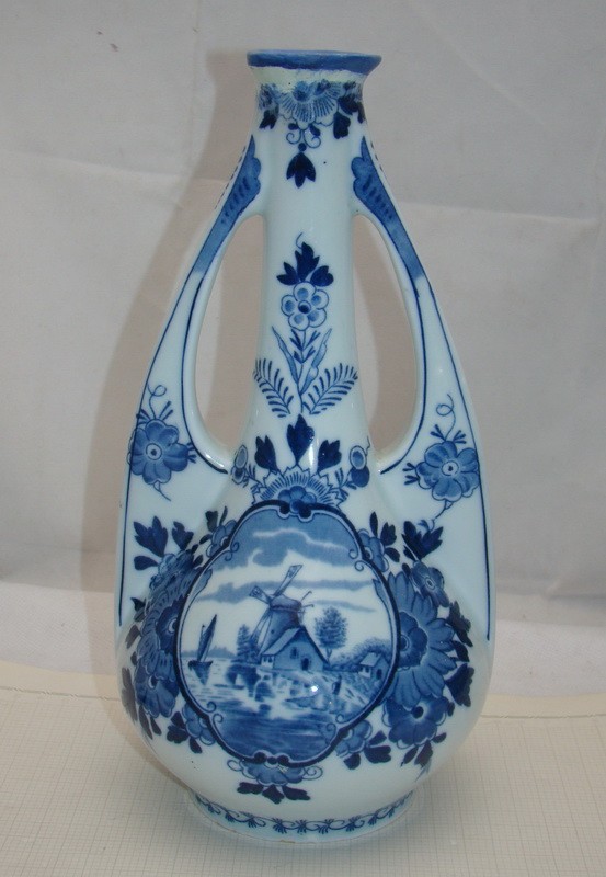 Delft Ваза старинная с реставрацией (M555)