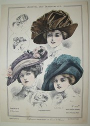 Гравюра старинная Мода Парижа (X699)