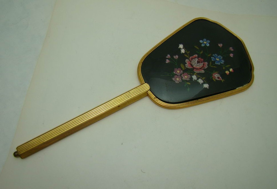 Зеркало винтажное с вышивкой (U265)