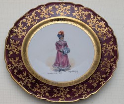 Тарелка старинная Мода 1810 (B134)