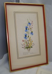 Картина рисунок винтажный Цветы (M360)