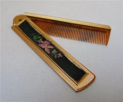 Расческа складная с вышивкой (H446)