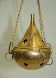 Подсвечник лампадка латунная (Q342)