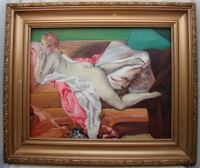 Картина копия Франсуа Буше Отдыхающая девушка (Y717)