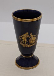 Limoges винтажная вазочка Галантная сцена Фрагонара (B136)