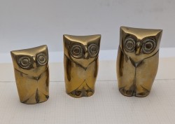 Фигурки винтажные Семейство сов 3 шт. (B236)
