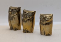Фигурки винтажные Семейство сов 3 шт. (B236)