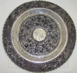 Блюдо большое винтажное ручной работы (Y040)