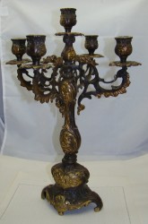 Подсвечник канделябр винтажный большой бронзовый (Z110)
