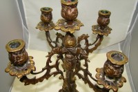 Подсвечник канделябр винтажный большой бронзовый (Z110)