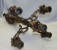 Подсвечник канделябр винтажный большой бронзовый (Z110)