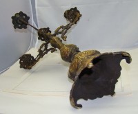 Подсвечник канделябр винтажный большой бронзовый (Z110)