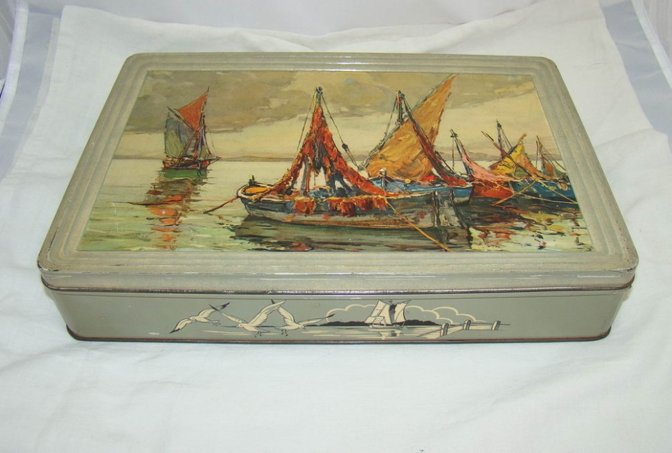 Коробка шкатулка жестяная с репродукцией (U031)