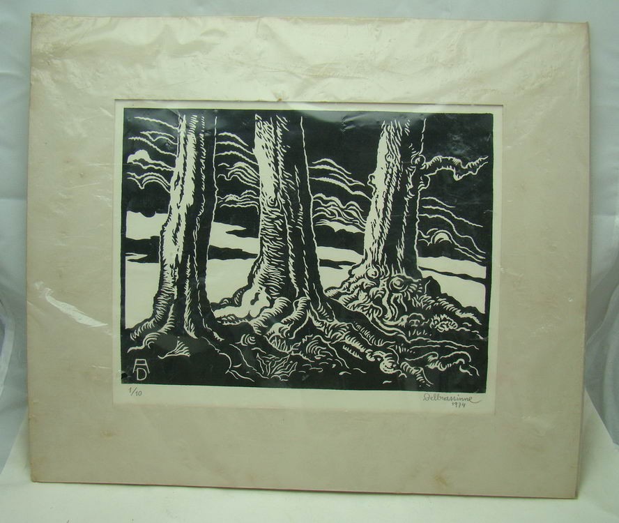 Гравюра по рисунку  А.Дюрера "Деревья" 1/10 (U545)