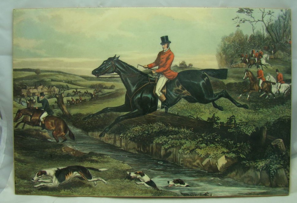 Репродукция "Охота" на панели МДФ под лаком (U947)