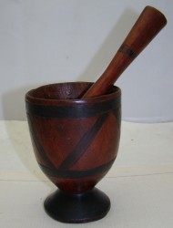 Ступка деревянная ручной работы (V924)