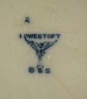 B&S Lowestoft маленькое антикварное блюдо (W824)
