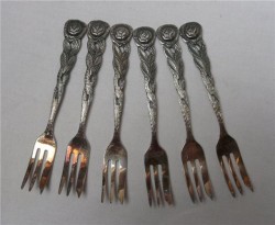 Десертные вилки "Розы" 6 шт.  (H644)