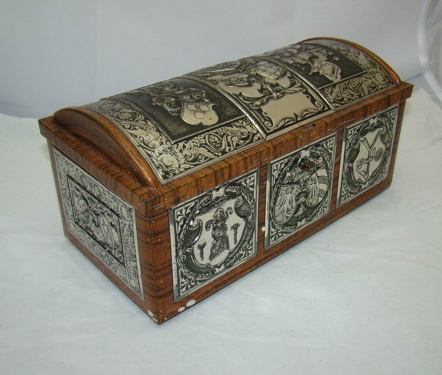 Коробка шкатулка жестяная "Сундук" (U033)