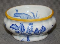 Солонка старинная лоток фаянсовый (W426)