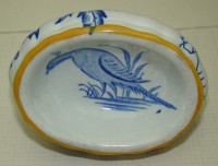 Солонка старинная лоток фаянсовый (W426)