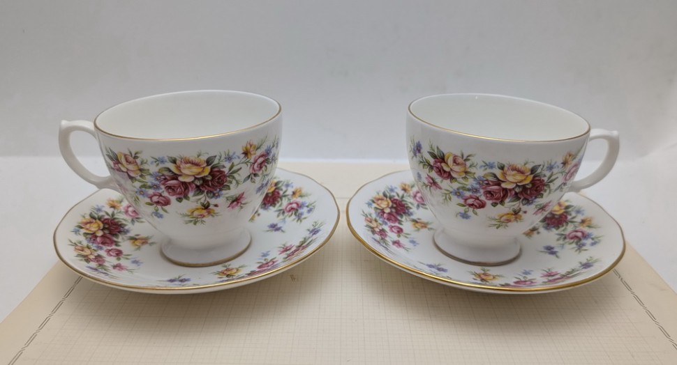 Gainsborough две винтажные английские чайные пары (A945)