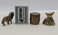 Фигурки литые винтажные Лев сова и кошка (B240)