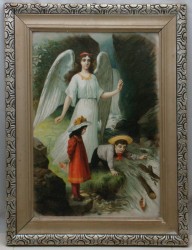 Принт старинный Ангел-Хранитель (Y199)