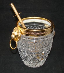 Ведерко для льда с щипцами винтажное (M464)