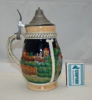 Кружка винтажная с крышкой (M563)