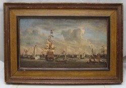 Картина репродукция винтажная Willem van de Velde (II) (M956)