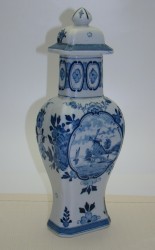 Delft винтажная ваза с крышкой Мельница (A649)