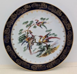 Limoges тарелка винтажная Райские птицы (A847)