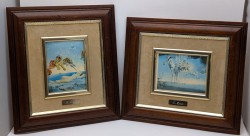 Пара винтажных картин репродукций Сальвадора Дали (B141)