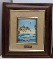 Пара винтажных картин репродукций Сальвадора Дали (B141)